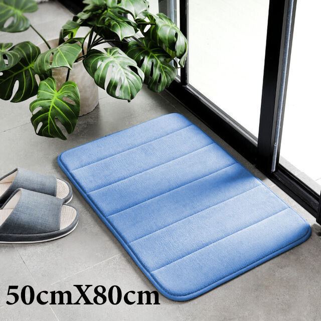 Alfombra de baño antideslizante alfombrillas de espuma viscoelástica alfombras de pedestal absorbentes suaves 50x80 cm baño - Imagen 16 de 27