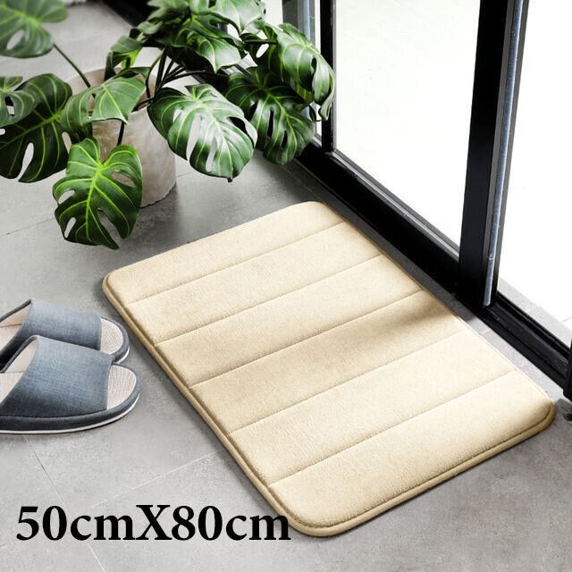 Alfombra de baño antideslizante alfombrillas de espuma viscoelástica alfombras de pedestal absorbentes suaves 50x80 cm baño - Imagen 15 de 27