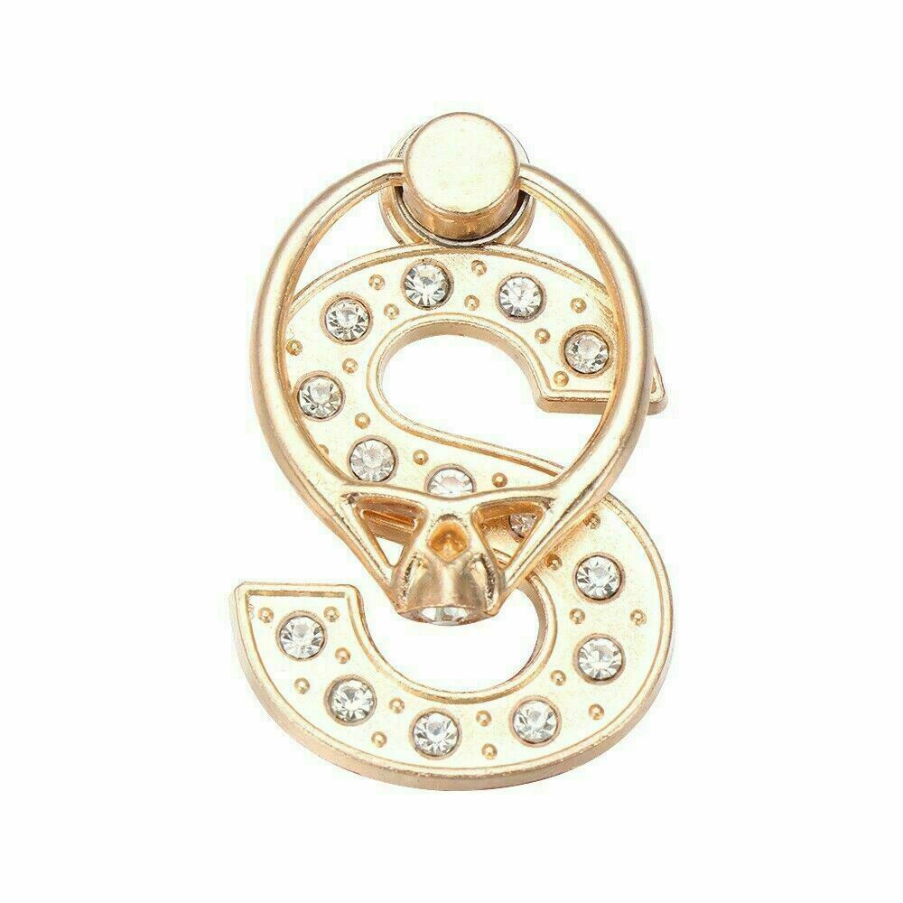 Buchstabe Diamant Handy Ring Halter Finger 360° drehbar Ständer Buchse Halterung Handy - Bild 31 von 38
