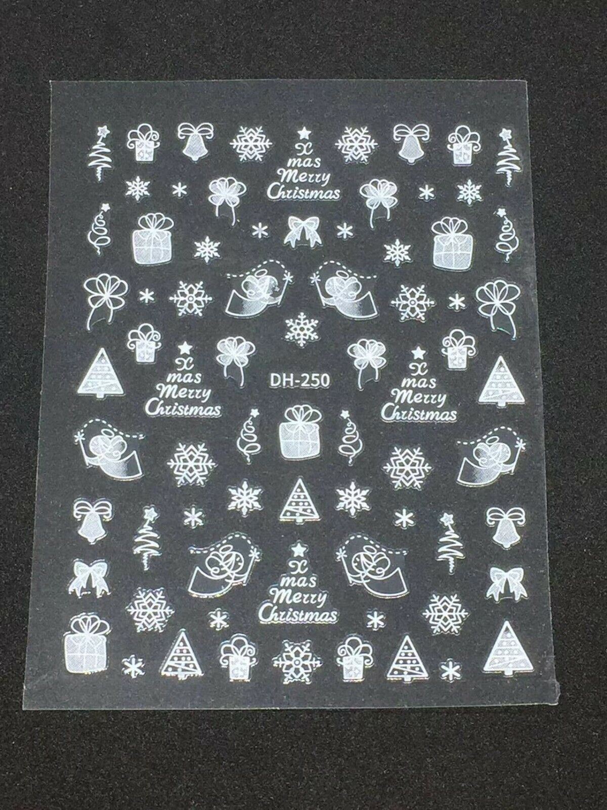 Christmas Snowflakes Santa Reindeer Xmas Nail Art Stickers Decal Transfers Gift - Picture 17 of 17
