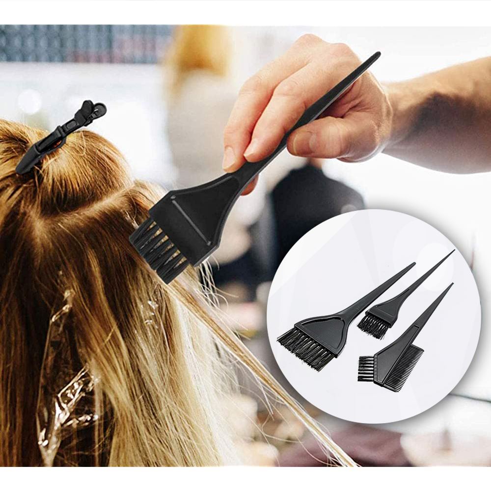 Hair Dye 3 PCS Brush Set Coloring Bleach Tint Comb Kit Set Saloon Hairdressing