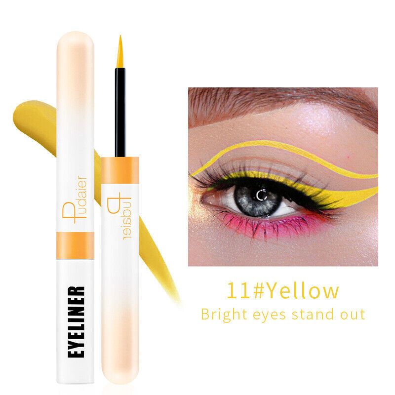Delineador de ojos líquido Pudaier 12 colores mate impermeable maquillaje de larga duración regalo - Imagen 14 de 15
