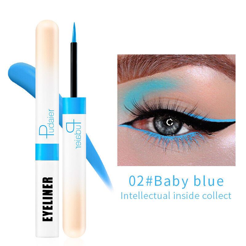 Delineador de ojos líquido Pudaier 12 colores mate impermeable maquillaje de larga duración regalo - Imagen 5 de 15