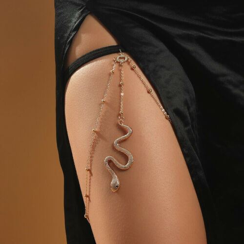 Women Leg Sexy Thigh Multilayer Chain Pendant Crystal Beach Body Chain Jewellery - Picture 22 of 43