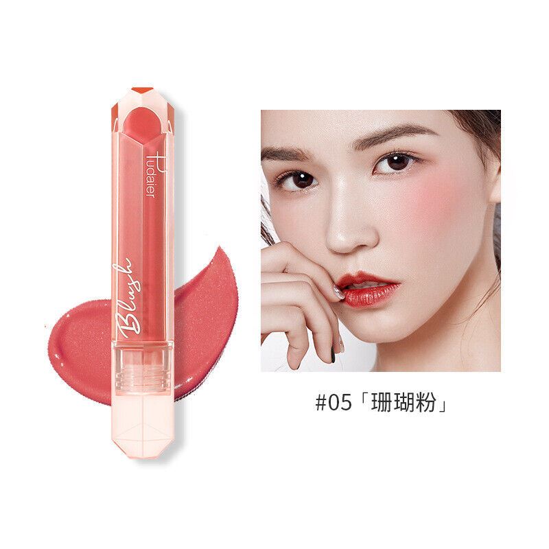 Rubor líquido facial Pudaier maquillaje belleza esmaltado rubor facial mate contorno facial - Imagen 11 de 16