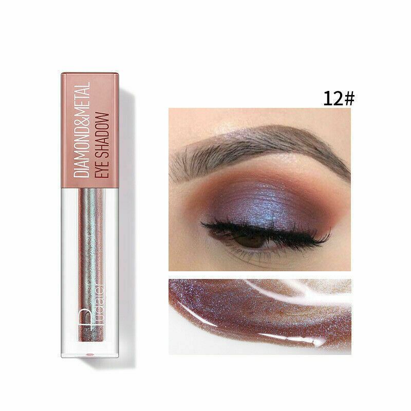 Pudaier Diamond Glitter Shimmer Metallic Sparkle Liquid EyeShadow Beauty Makeup - Picture 15 of 21