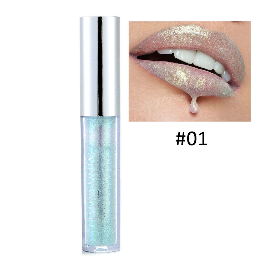 HANDAIYAN Glitzer flüssiger Lippenglanz Kristall Laser Meerjungfrau holographischer Lippenstift - Bild 13 von 18