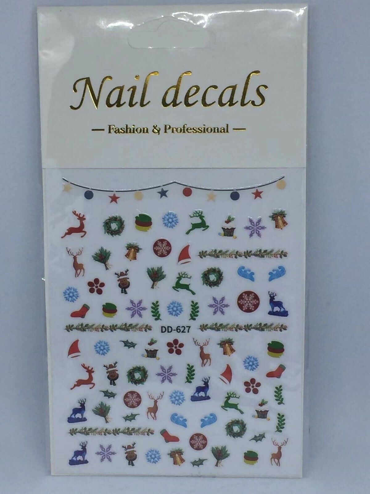 Christmas Snowflakes Santa Reindeer Xmas Nail Art Stickers Decal Transfers Gift - Picture 12 of 17