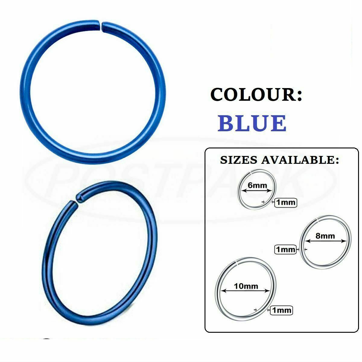Juego de 3 piezas piercing corporal anillo nariz acero inoxidable aro labio cara oreja tabique hélice - Imagen 6 de 9