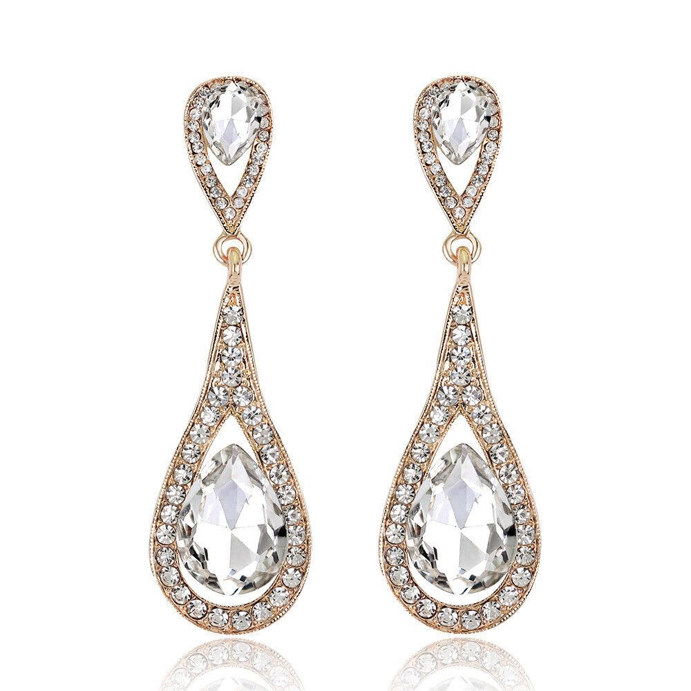 Gorgeous Earrings Women Drop Girls Gems Boho Gift Engagement Jewellery Gift UK - Picture 6 of 8