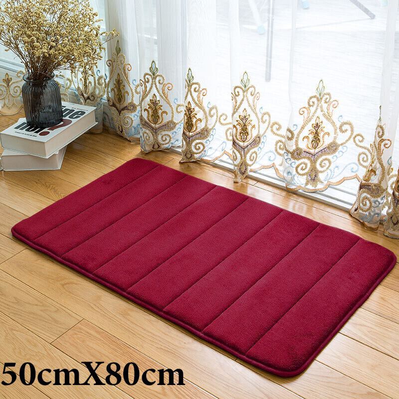 Alfombra de baño antideslizante alfombrillas de espuma viscoelástica alfombras de pedestal absorbentes suaves 50x80 cm baño - Imagen 18 de 27
