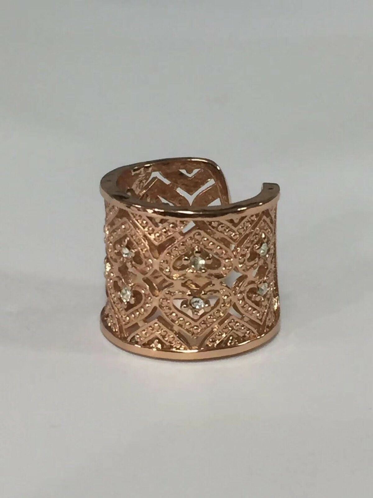 Women Mens Silver Gold Plated Zircon Knuckles Adjustable Ring Band Thumb Gift - Picture 8 of 12