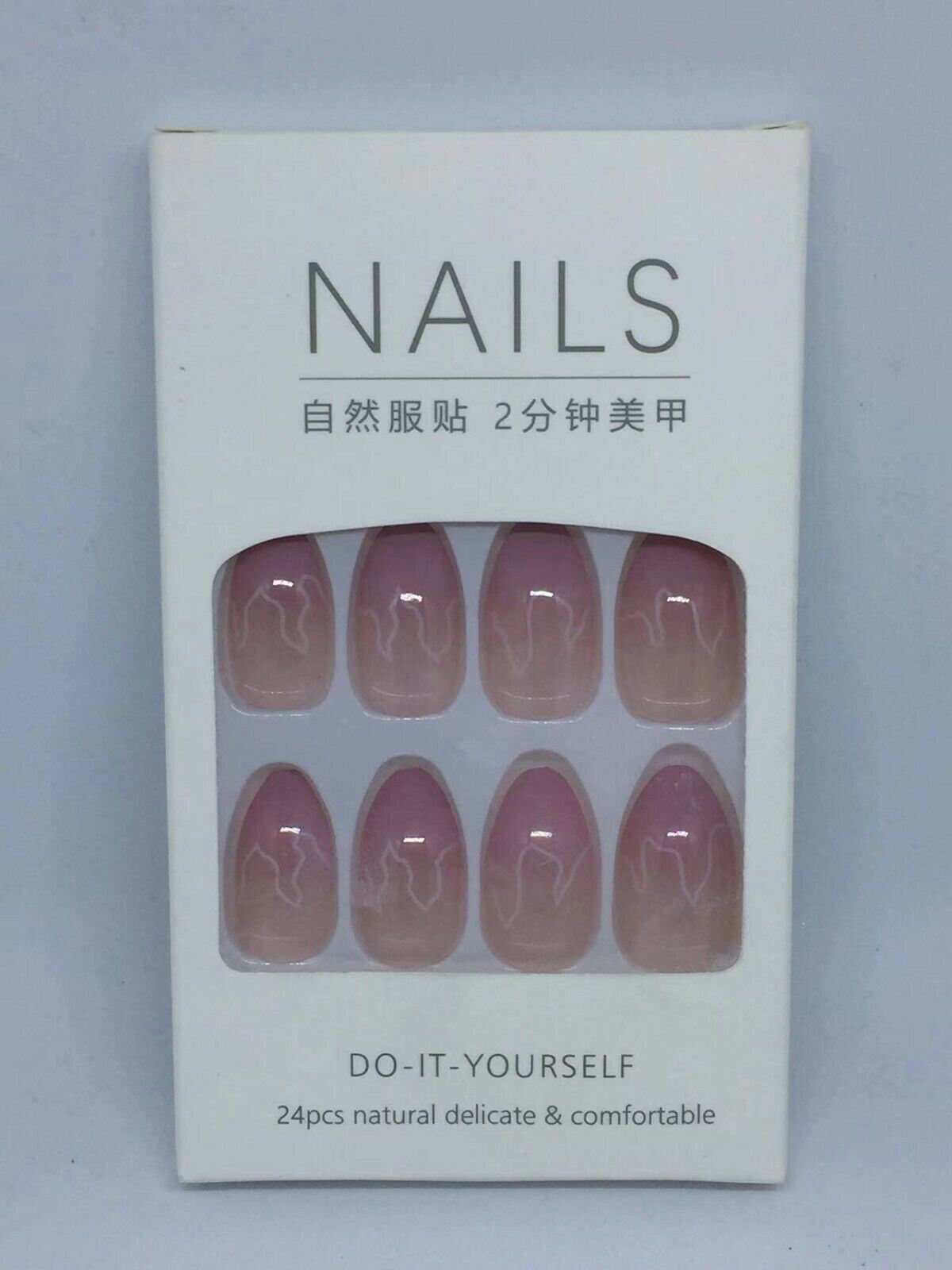 24 Pcs Women Ballerina Fake Nail Press On Long False French Manicure Full Cover - Picture 14 of 16