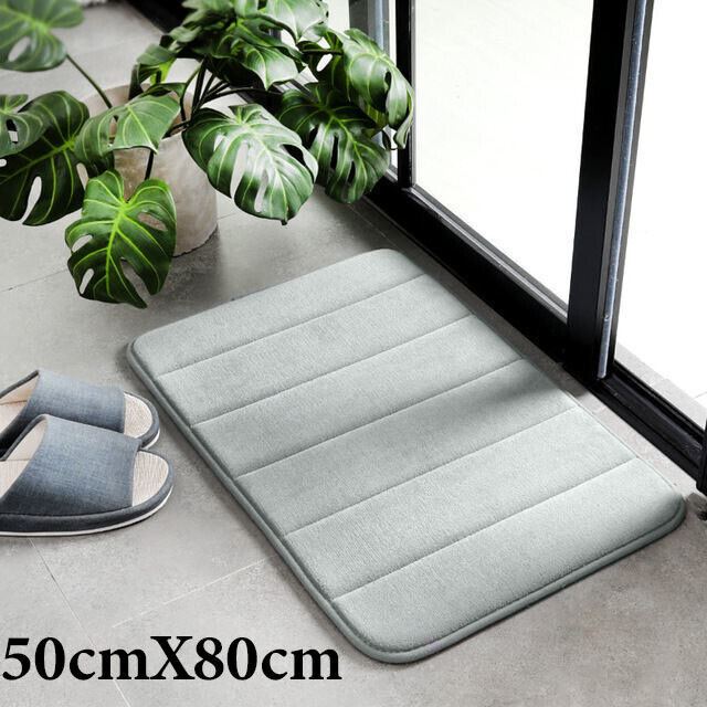 Alfombra de baño antideslizante alfombrillas de espuma viscoelástica alfombras de pedestal absorbentes suaves 50x80 cm baño - Imagen 22 de 27