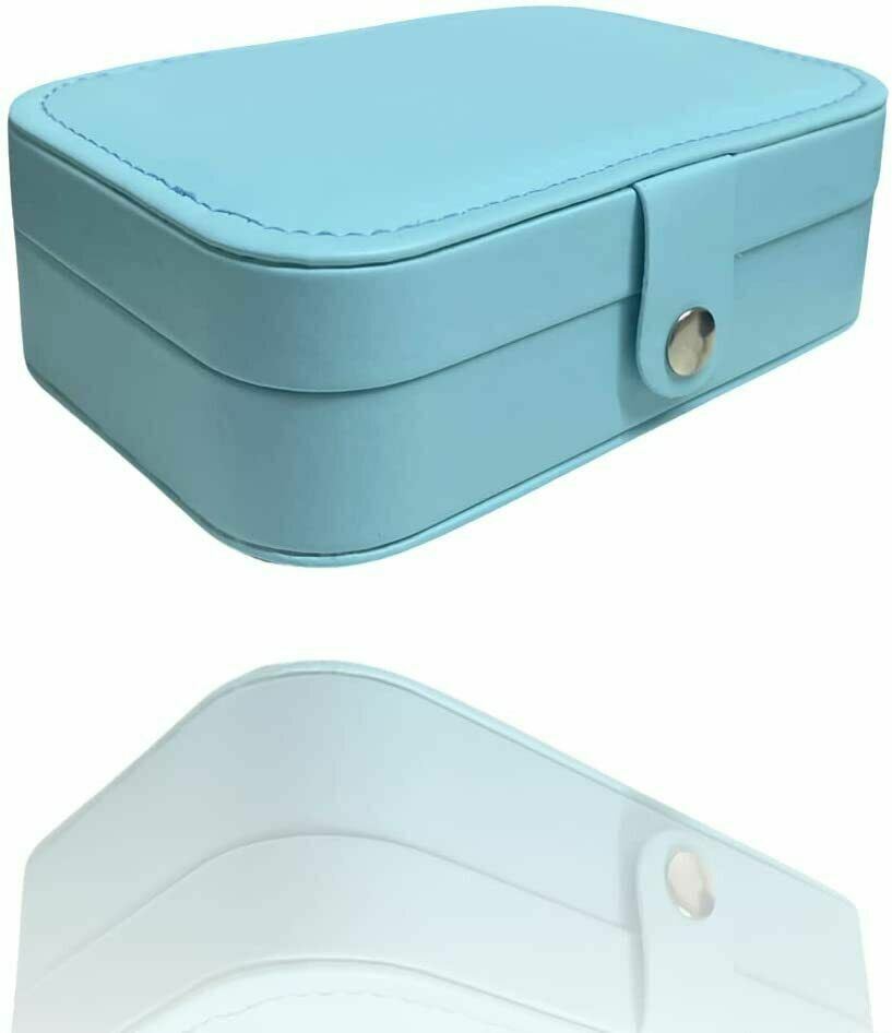 Organizador portátil de caja de joyas de viaje adornos de cuero PU estuche de almacenamiento regalo - Imagen 14 de 17
