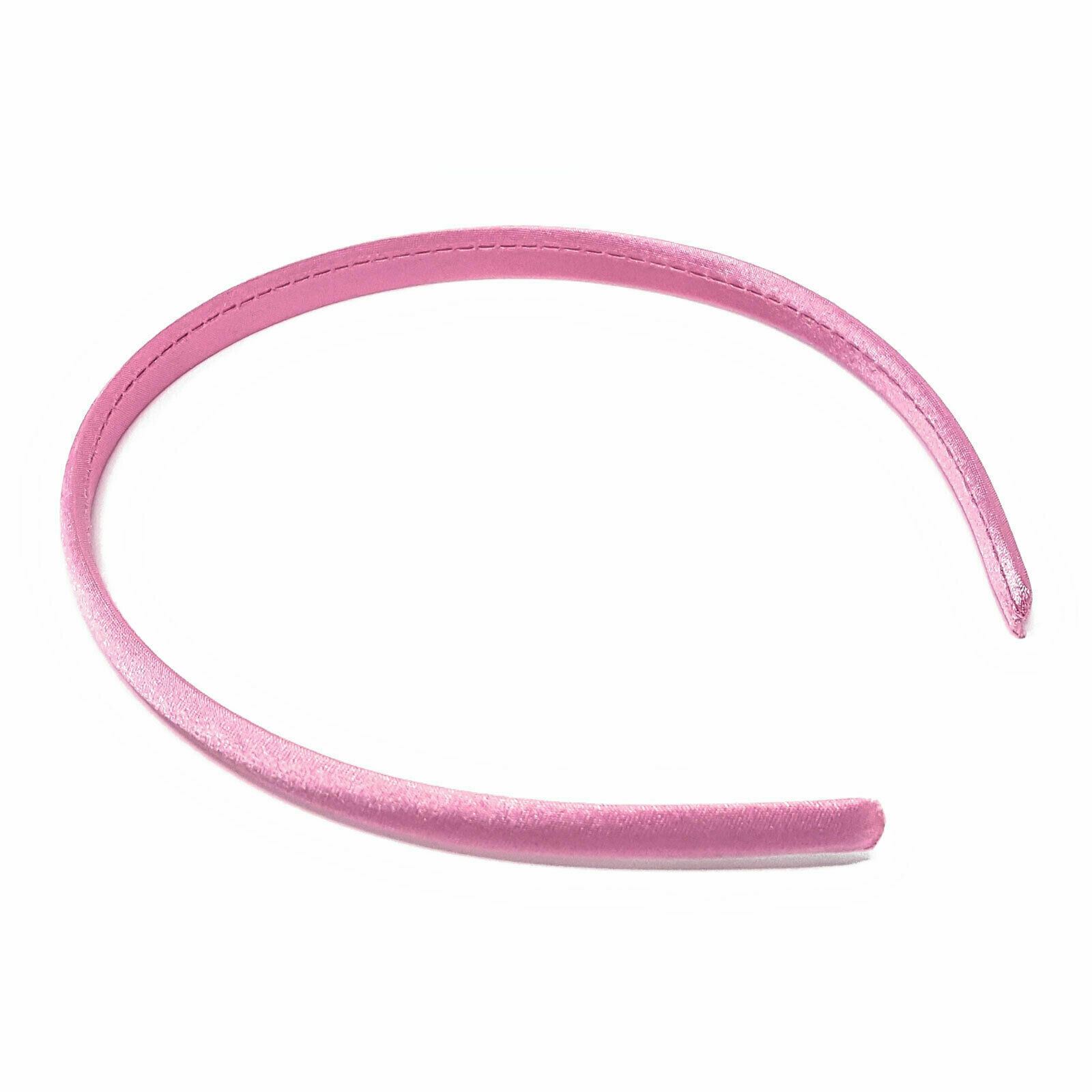 Satin Alice Band Headband Hair Thin Women Ladies Bright Fabric Girls Solid Kids - Picture 11 of 38