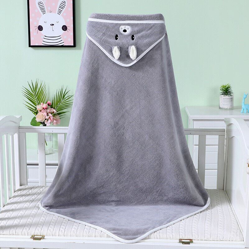 Toddler Baby Hooded Cartoon Towels Newborn Kids Bathrobe Soft Bath Towel Beach