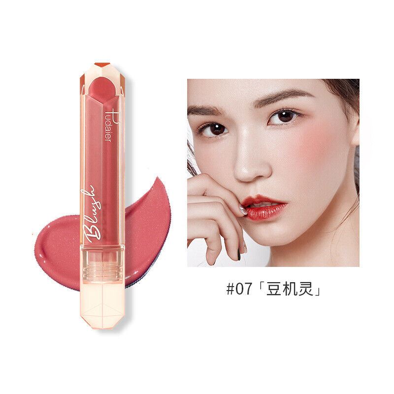 Rubor líquido facial Pudaier maquillaje belleza esmaltado rubor facial mate contorno facial - Imagen 10 de 16