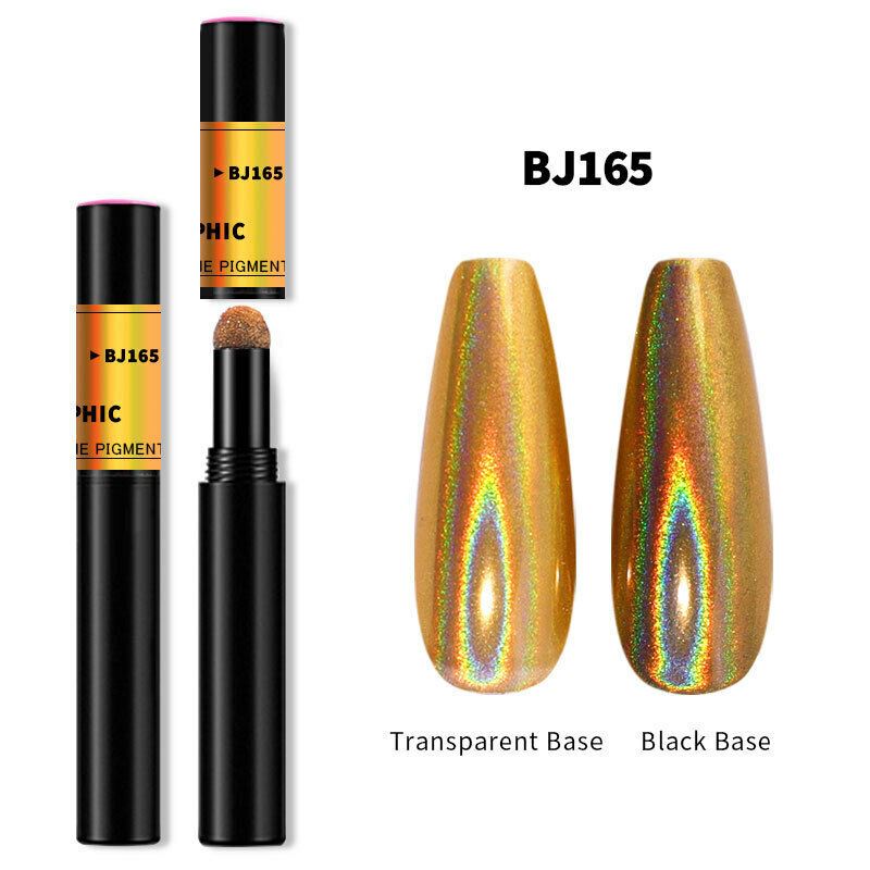 Chrom Nagelpulver Pigmentstift Luftkissen Nagel mit Spiegeleffekt Glitzerstift - Bild 18 von 35
