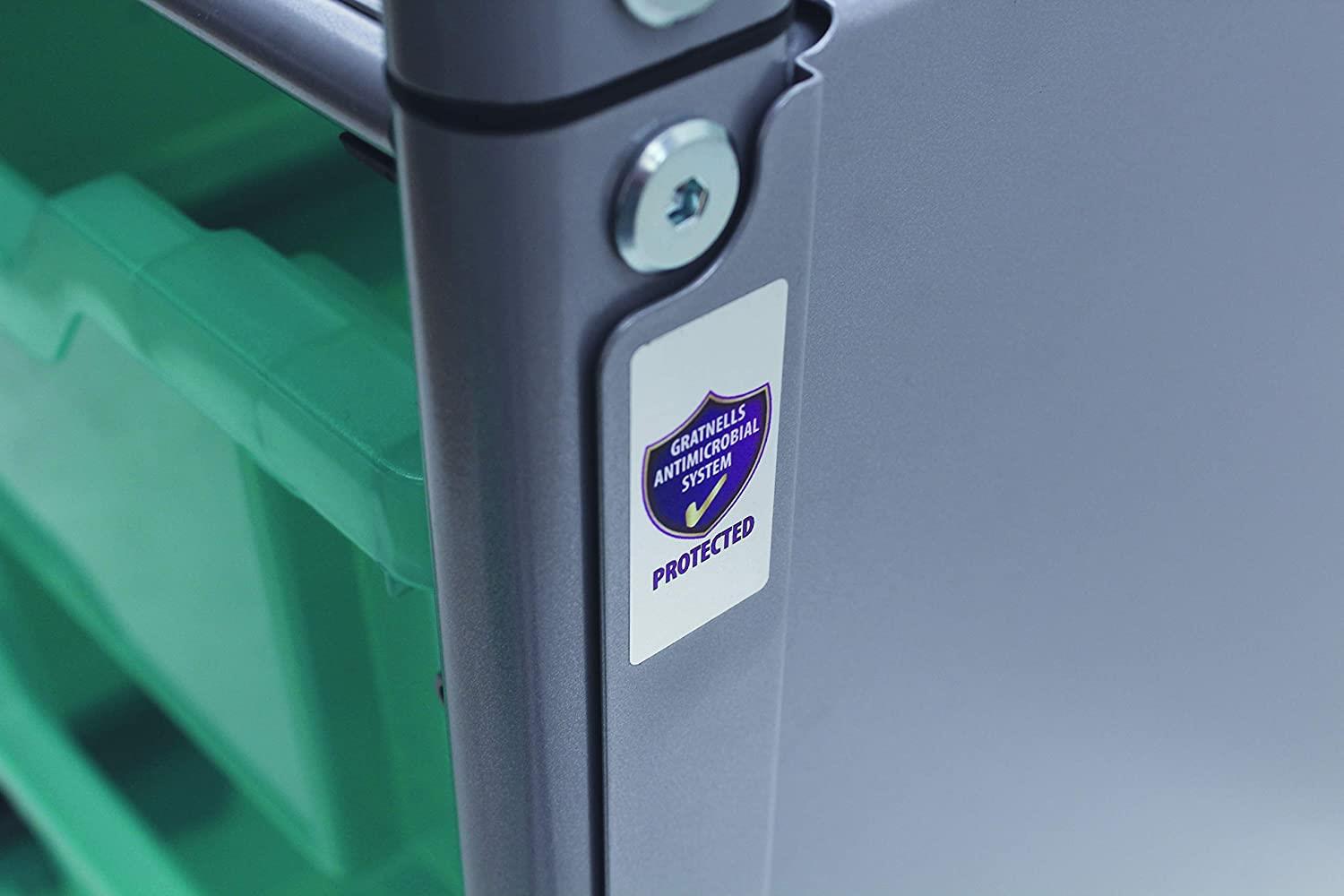 Callero Shield Antimicrobial Treble Trolley with Deep Trays