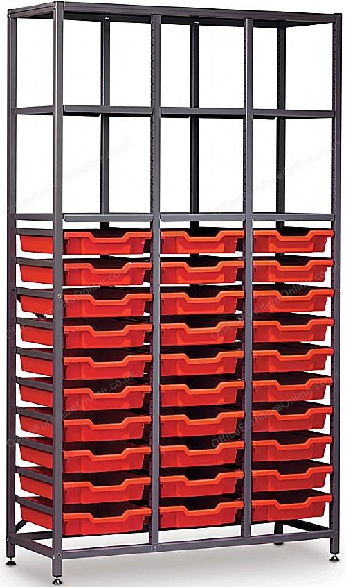 Gratnells 3 Column High 30 Tray Storage Rack