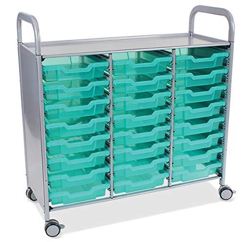Treble Callero plus antimicrobial set in silver w/ 24 shallow F1 kiwi trays