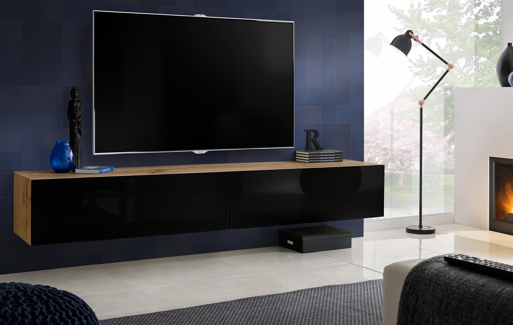 TV Soporte de pared gabinete Frentes alto brillo Muebles T34 | eBay