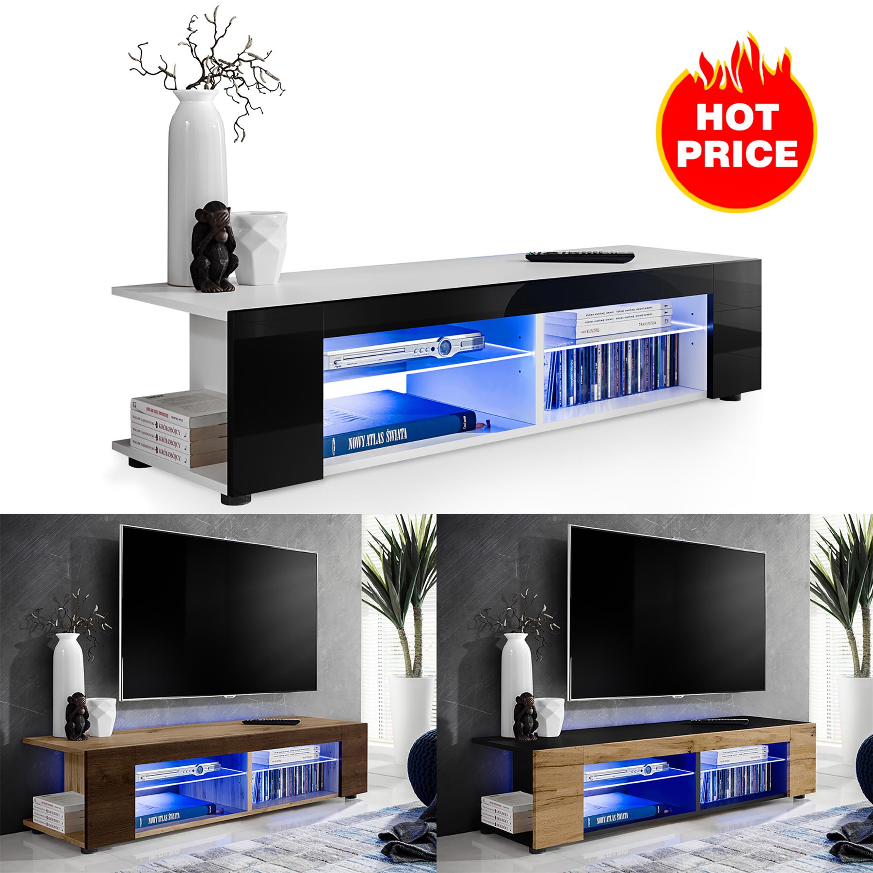 Entretenimiento Centro de Medios Gabinete de TV LED Muebles Moderna T37