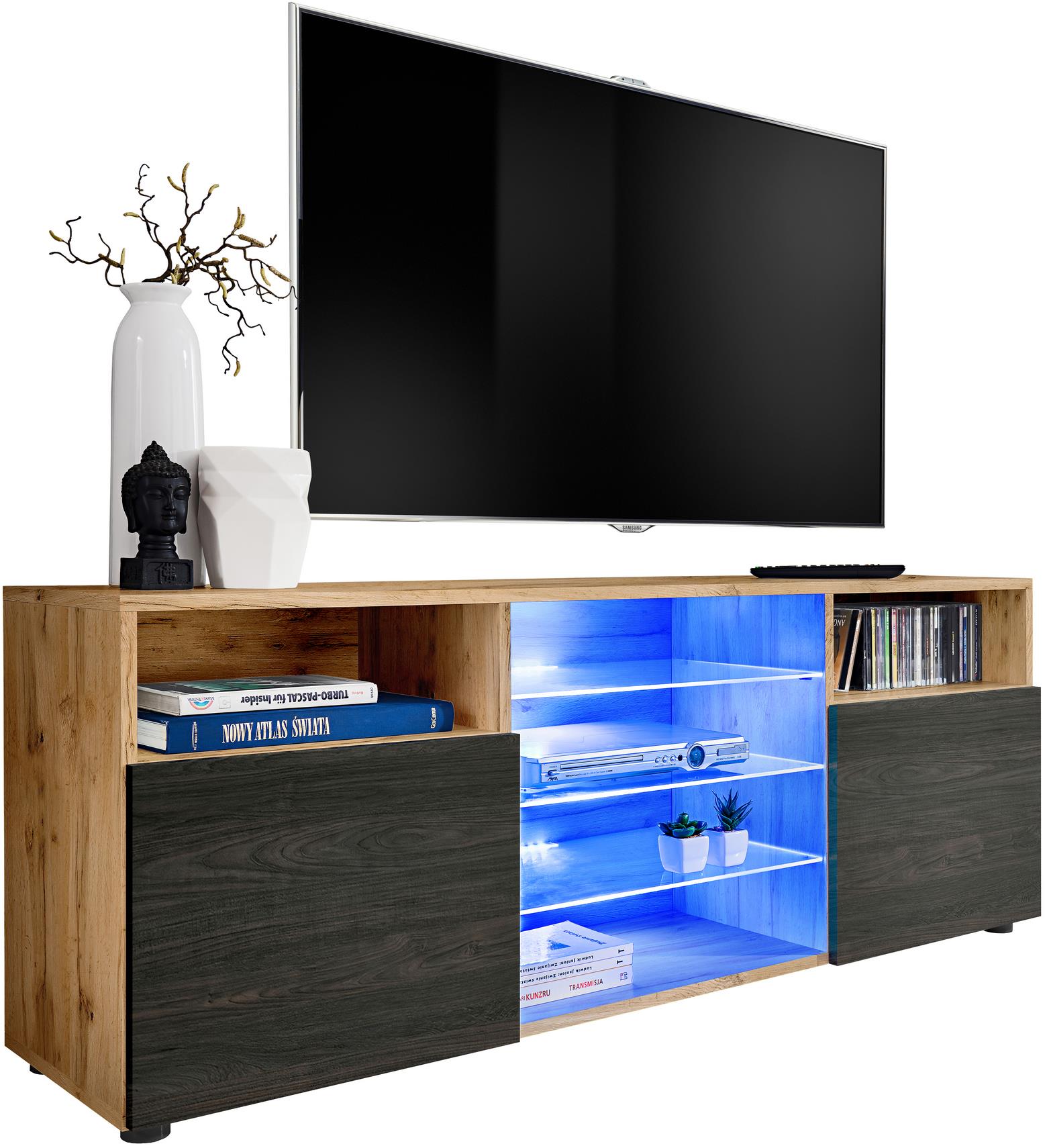 Entretenimiento Centro de Medios Gabinete de TV LED Muebles Moderna T38