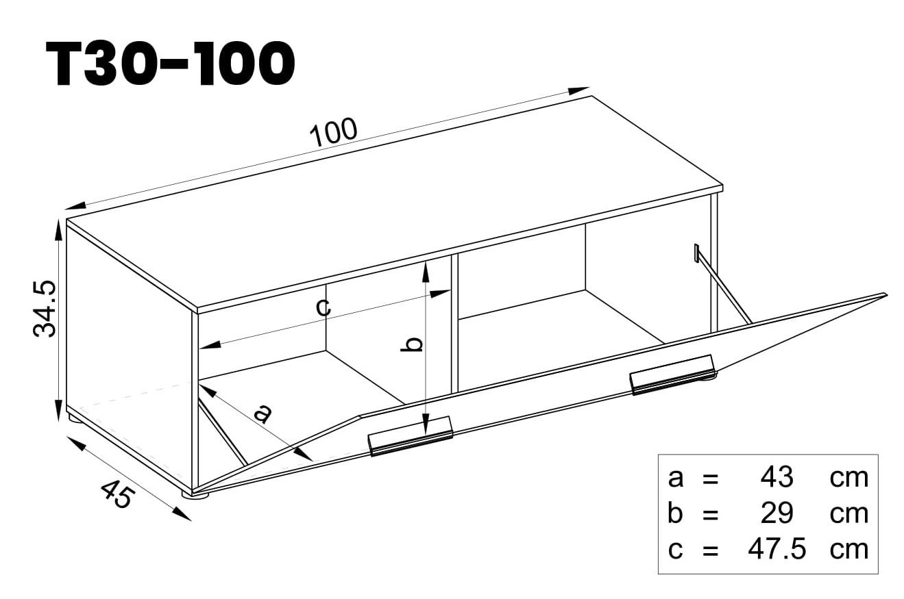 TV Soporte de gabinete Frentes alto brillo Muebles T30 | eBay