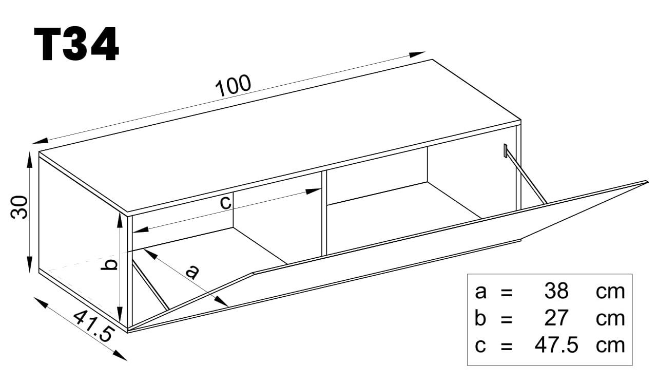 TV Soporte de pared gabinete Frentes alto brillo Muebles T34 | eBay