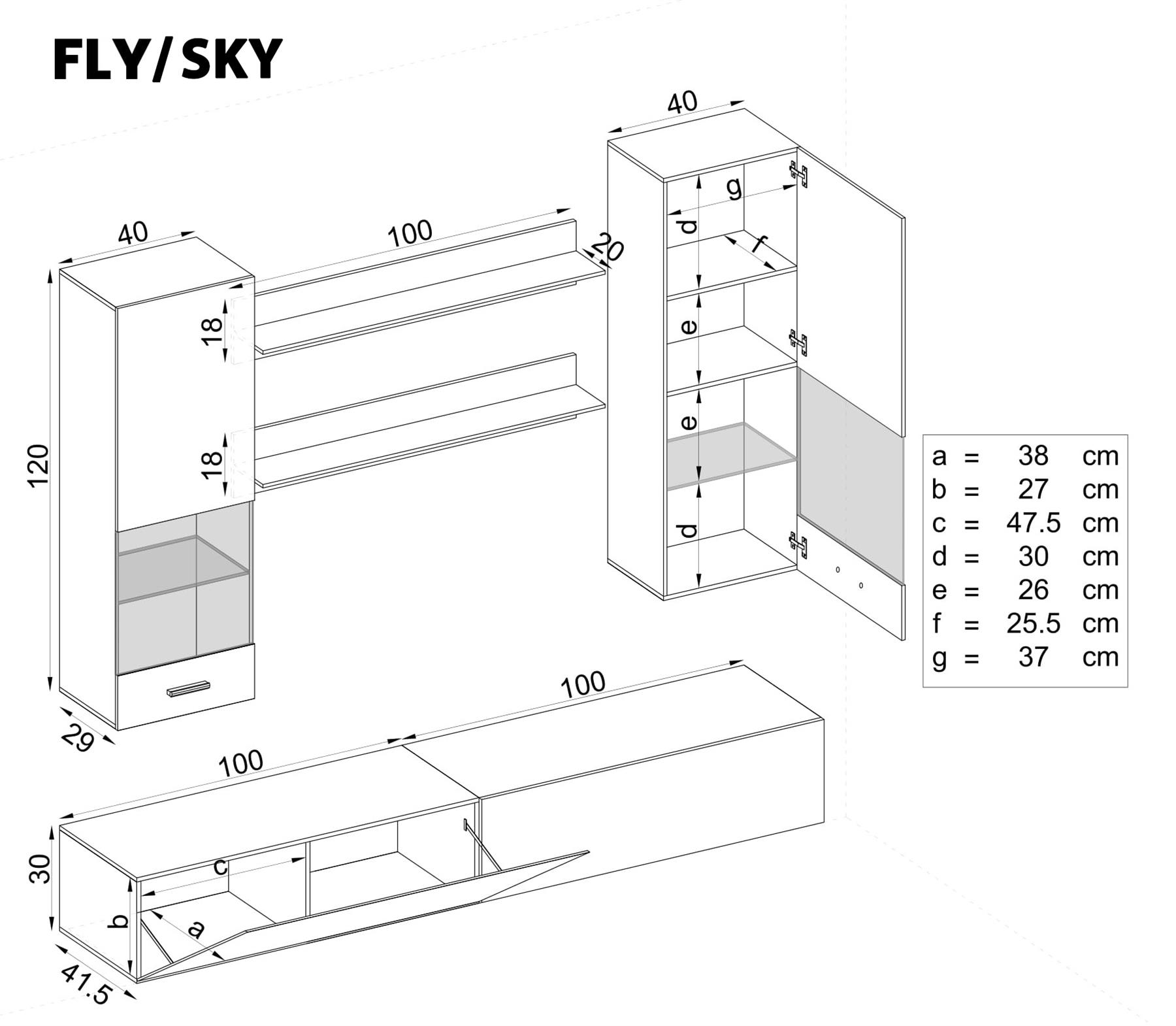 Unidad de Pared Blanca Entretenimiento Muebles Modernos para Sala de