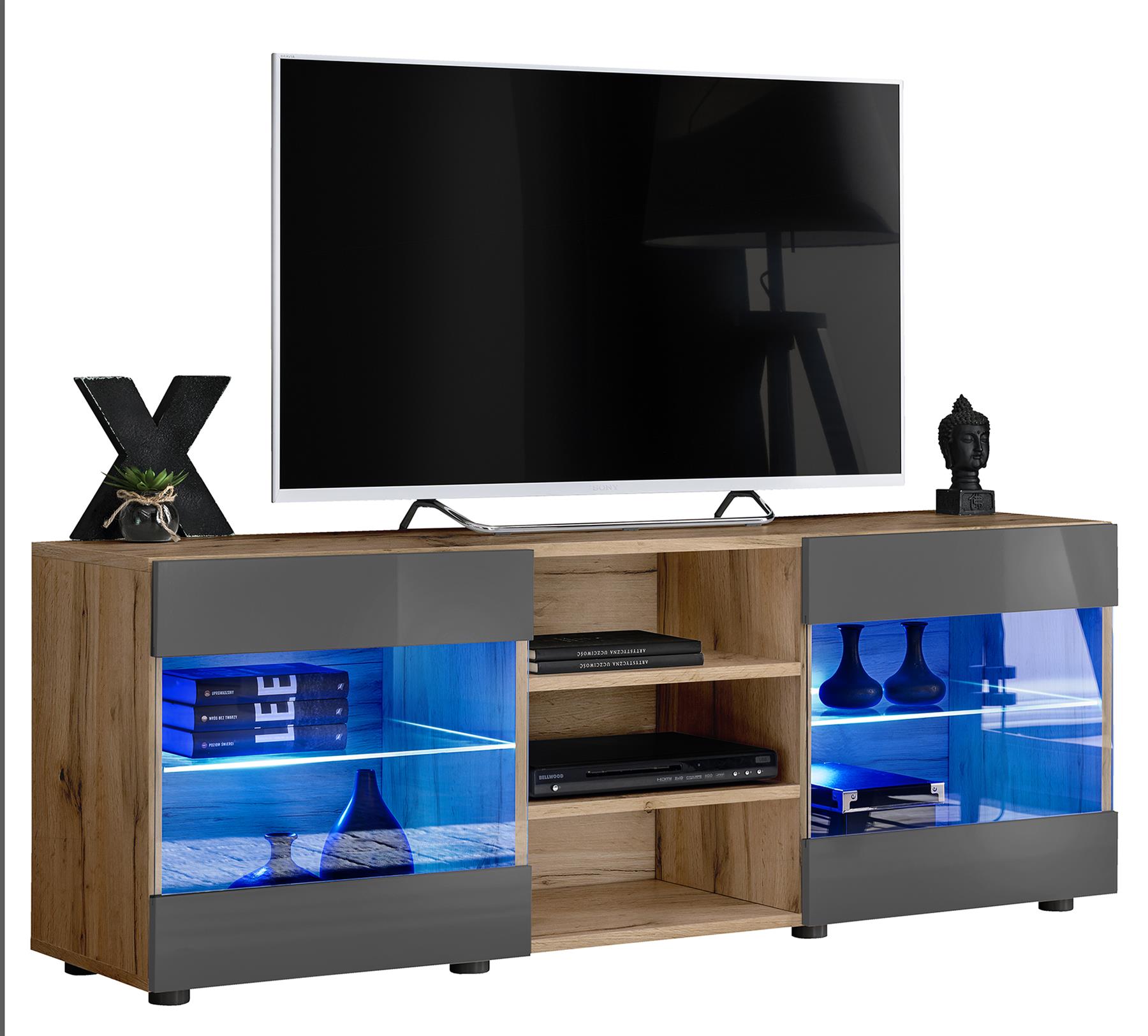 Entretenimiento Centro de Medios Gabinete de TV LED Muebles Moderna T39