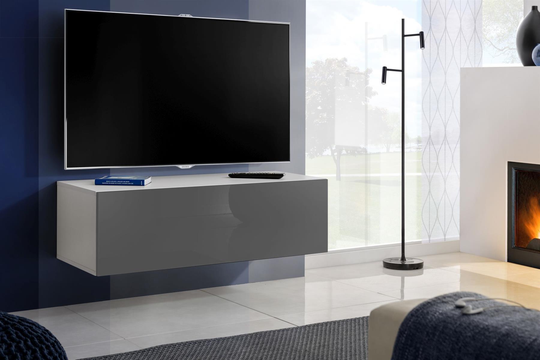 TV Soporte de pared gabinete Frentes alto brillo Muebles T34 | eBay