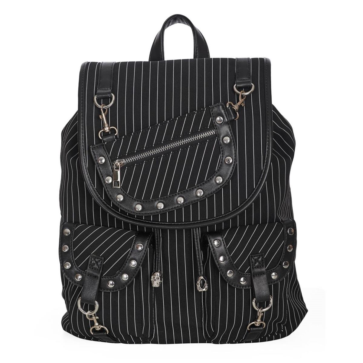 Black and White Striped Backpack EUC 
No callouts Checkerboard Old Skool Mini Backpack in White / Black | Vans main image 4