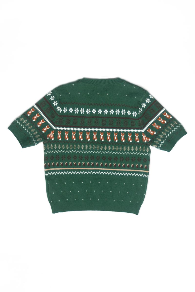 Hell Bunny Vixey Jumper Fox Knitted 50's 60's Vintage Retro Pinup Short Sleeve - Picture 4 of 16