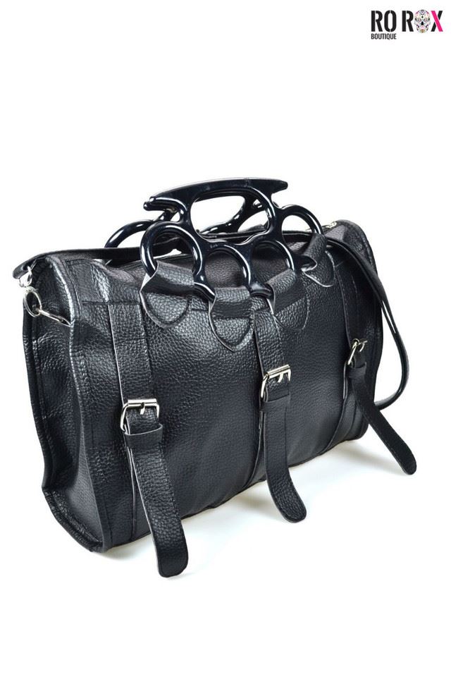 Poizen Industries Duffle Bag Gothic Faux Leather Lethal