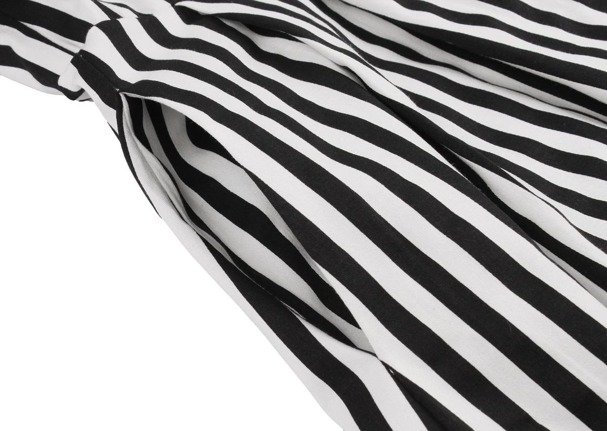 Lilith Stripe Dress Ro Rox Midi Short Sleeve Button Down Gothic Sexy Alternative - Picture 7 of 15