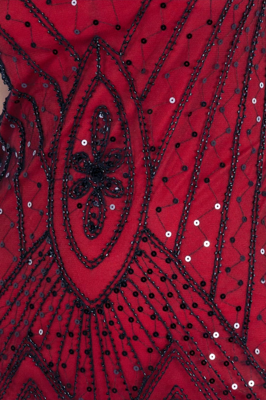 1920's Vintage Gatsby Party Flapper Dress - Sequin Tassel Fringe Cocktail Dress - Picture 44 of 46