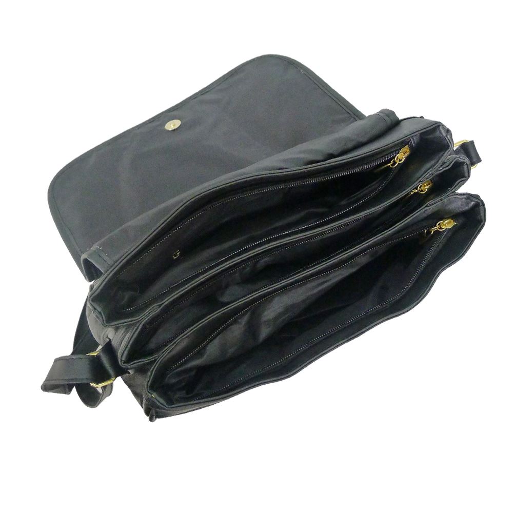 Leather Patch Vintage Holdall Crossbody Satchel Messenger Bag