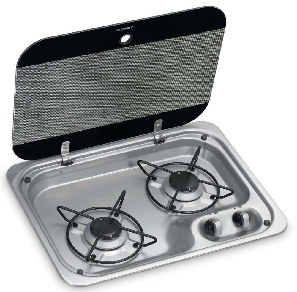 2 BURNER HOB DOMETIC CRAMER HBG 2335 GLASS LIDDED MOTORHOME CARAVAN