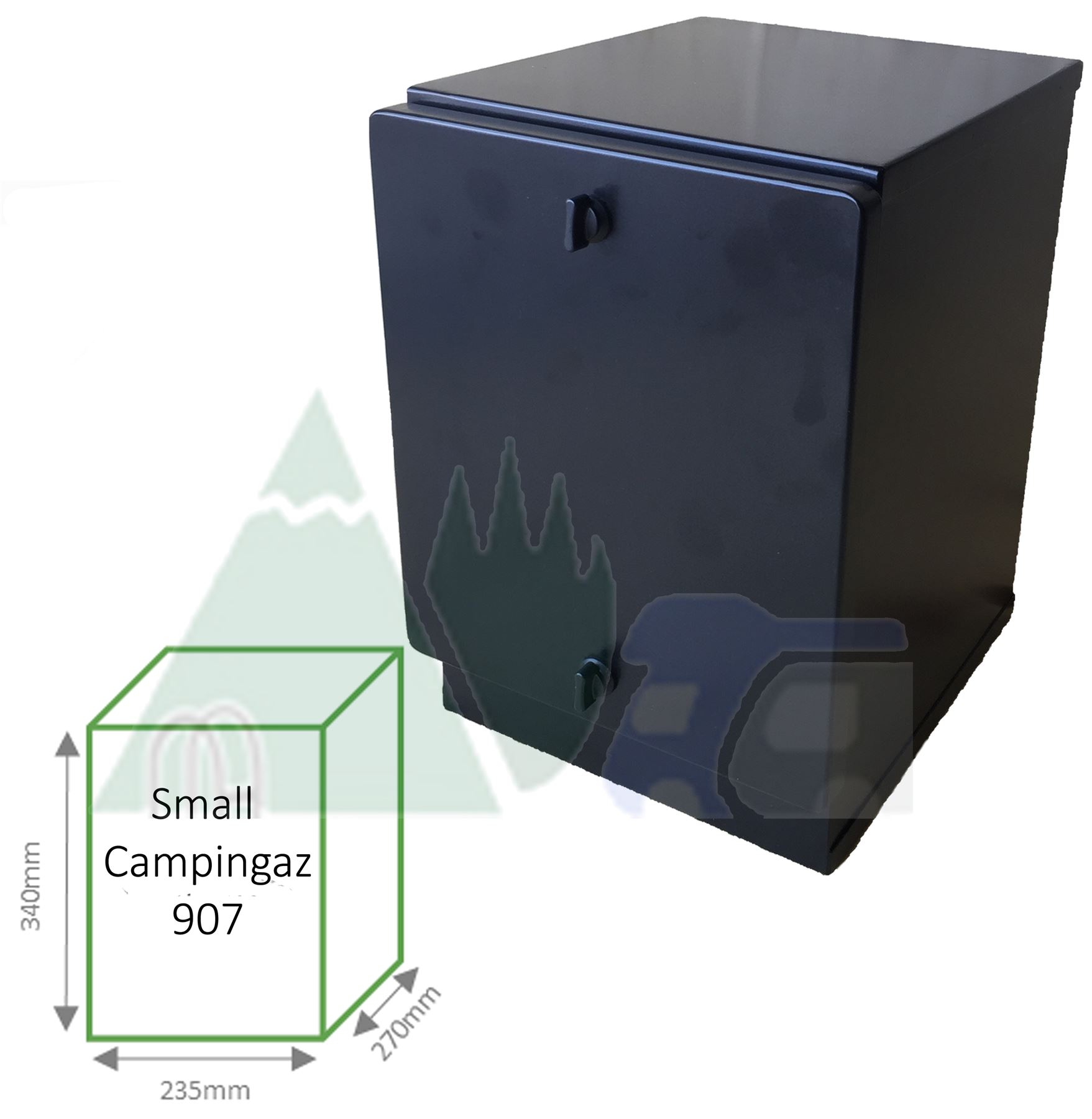 SMALL GAS BOX LOCKER CAMPING GAZ 904 907 SAFETY STORAGE CAMPER CARAVAN