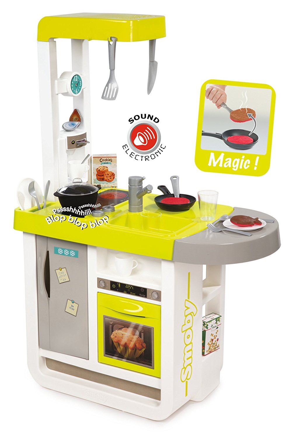 SMOBY CHILDRENS CHERRY ROLE PLAY TOY KITCHEN KIDS COOKER SET eBay