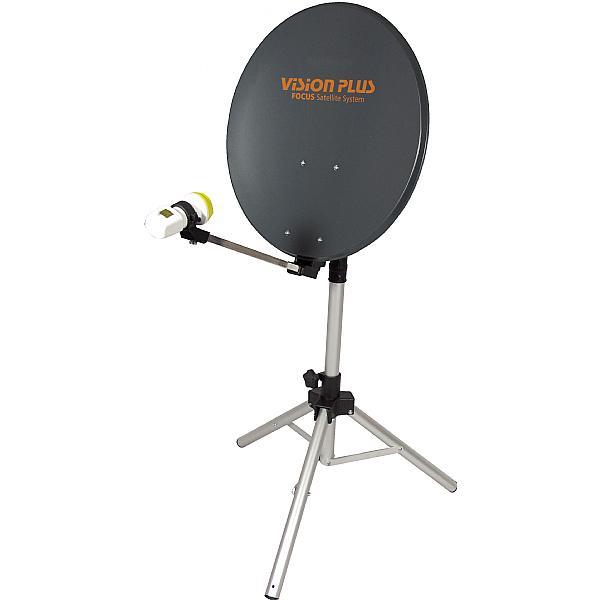 VISION PLUS FOCUS 865 PORTABLE SATELLITE TV SYSTEM 65cm CAMPING CARAVAN