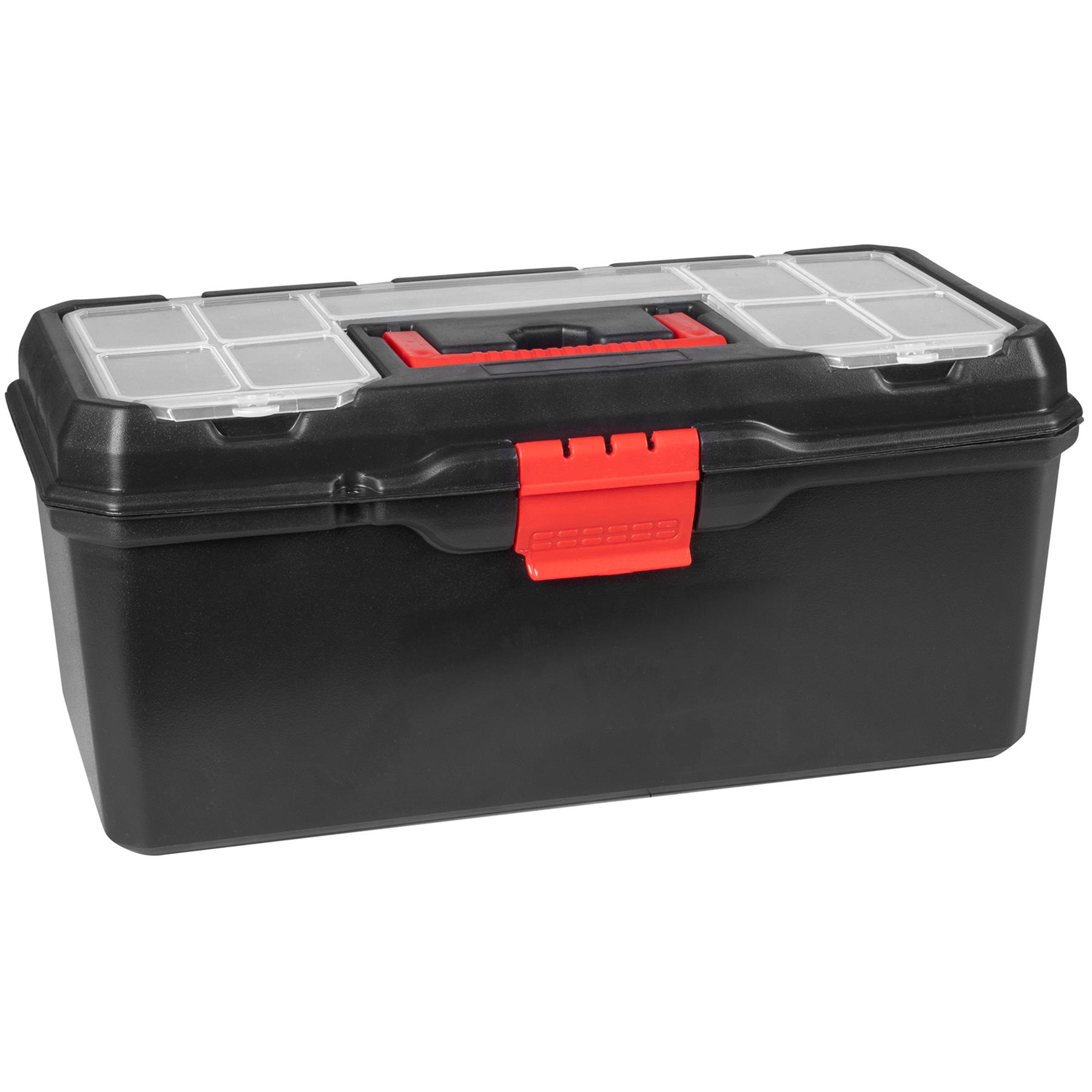 Heavy Duty Strong Plastic Toolbox Chest Storage Tool Box Case Tray Organiser
