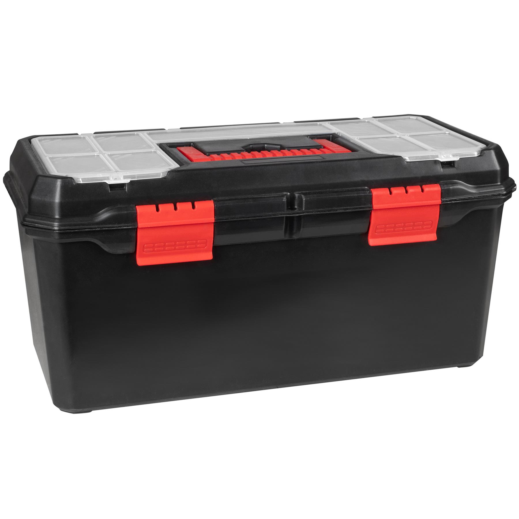 Heavy Duty Strong Plastic Toolbox Chest Storage Tool Box Case Tray Organiser