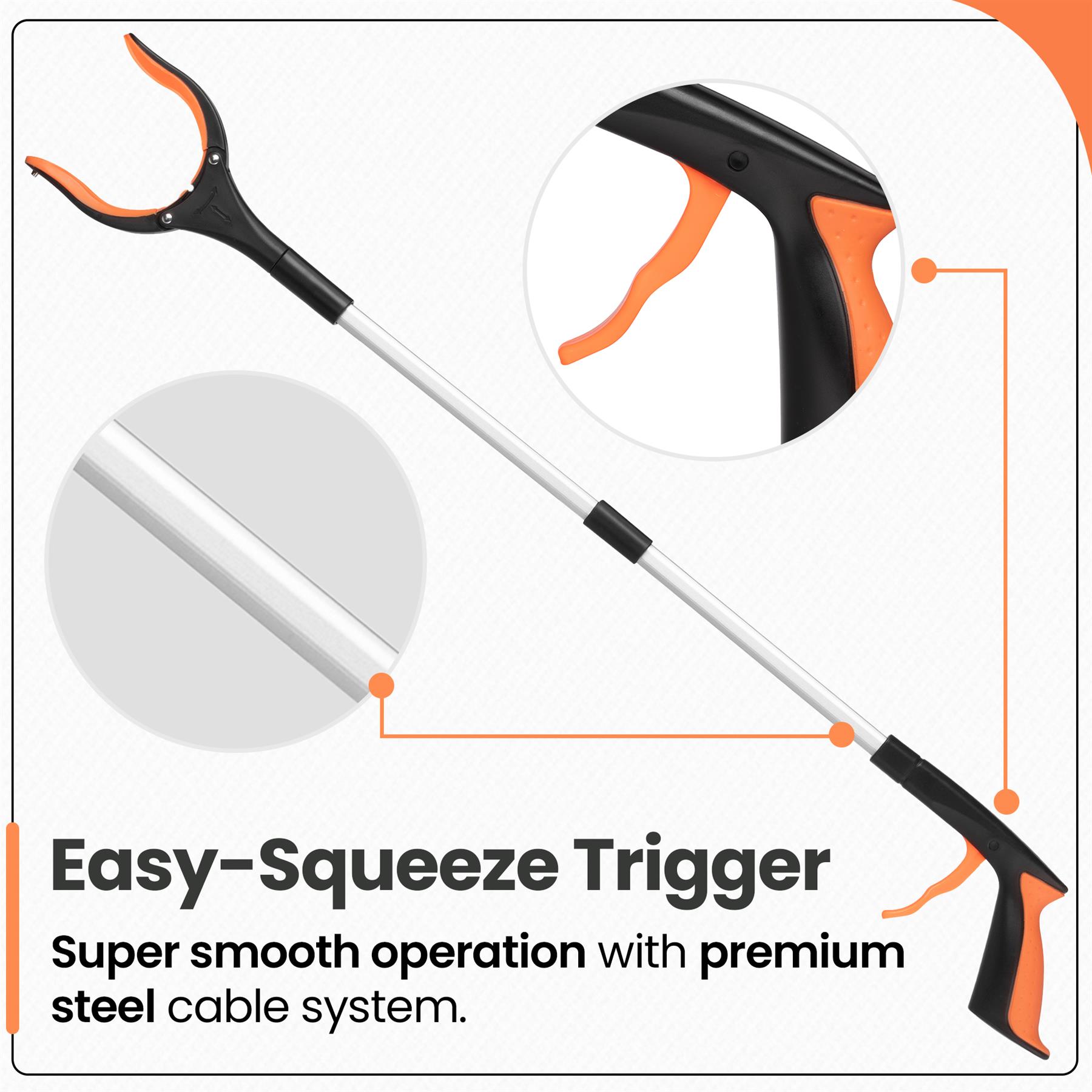 81cm/31" Reacher Grabber Tool - Long Reach Litter Picker Pick Up Mobility Tool - Picture 22 of 49