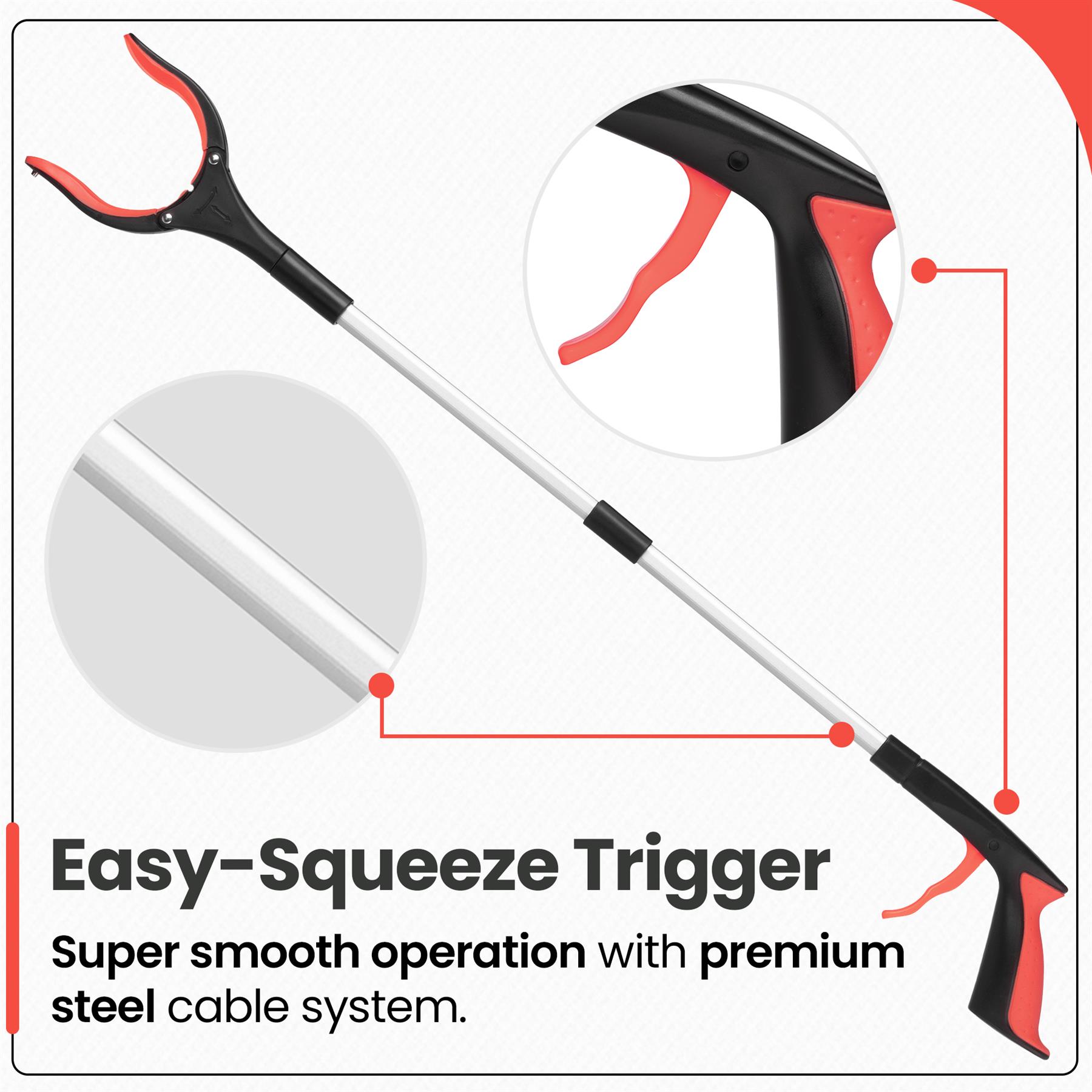 81cm/31" Reacher Grabber Tool - Long Reach Litter Picker Pick Up Mobility Tool - Picture 38 of 49