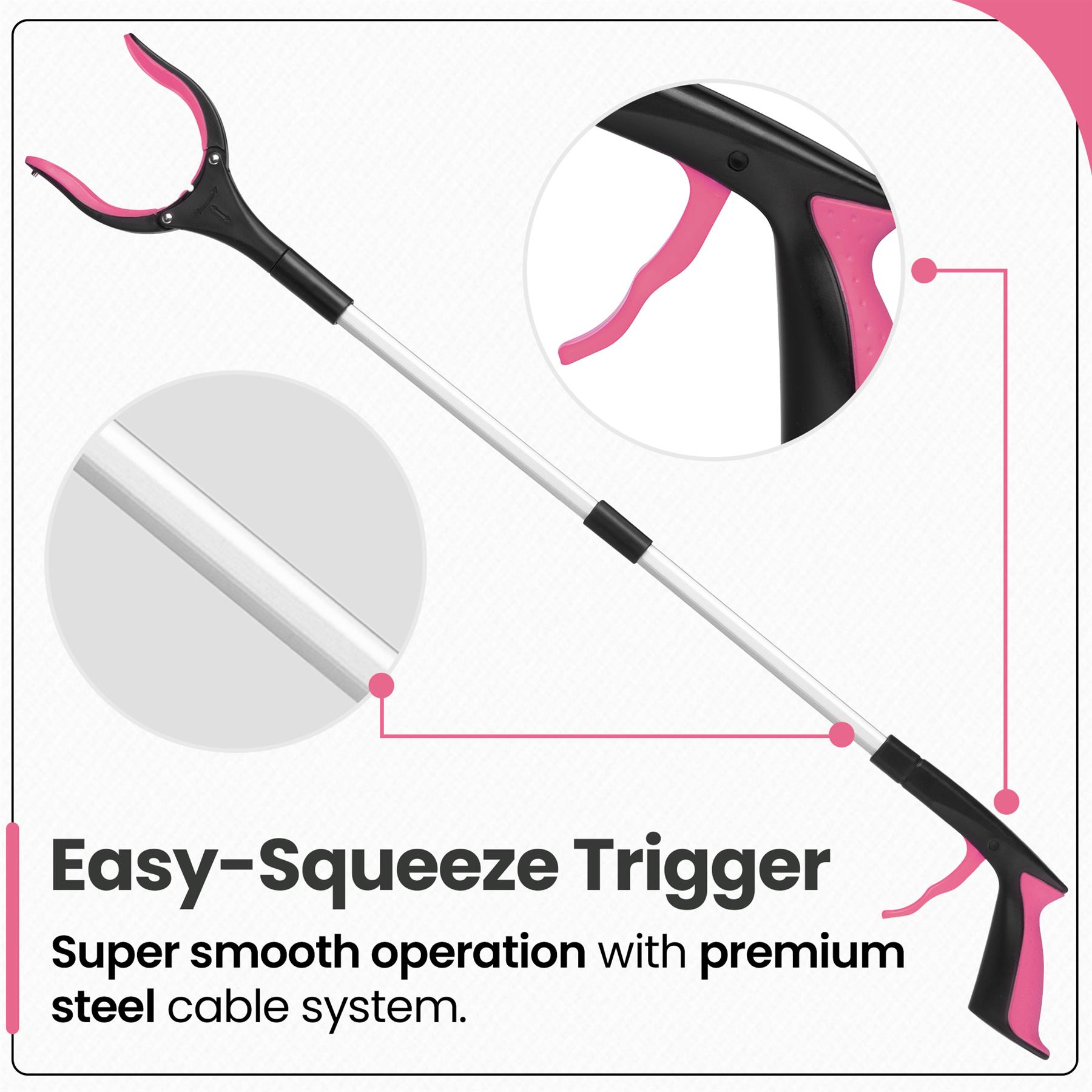 81cm/31" Reacher Grabber Tool - Long Reach Litter Picker Pick Up Mobility Tool - Picture 30 of 49