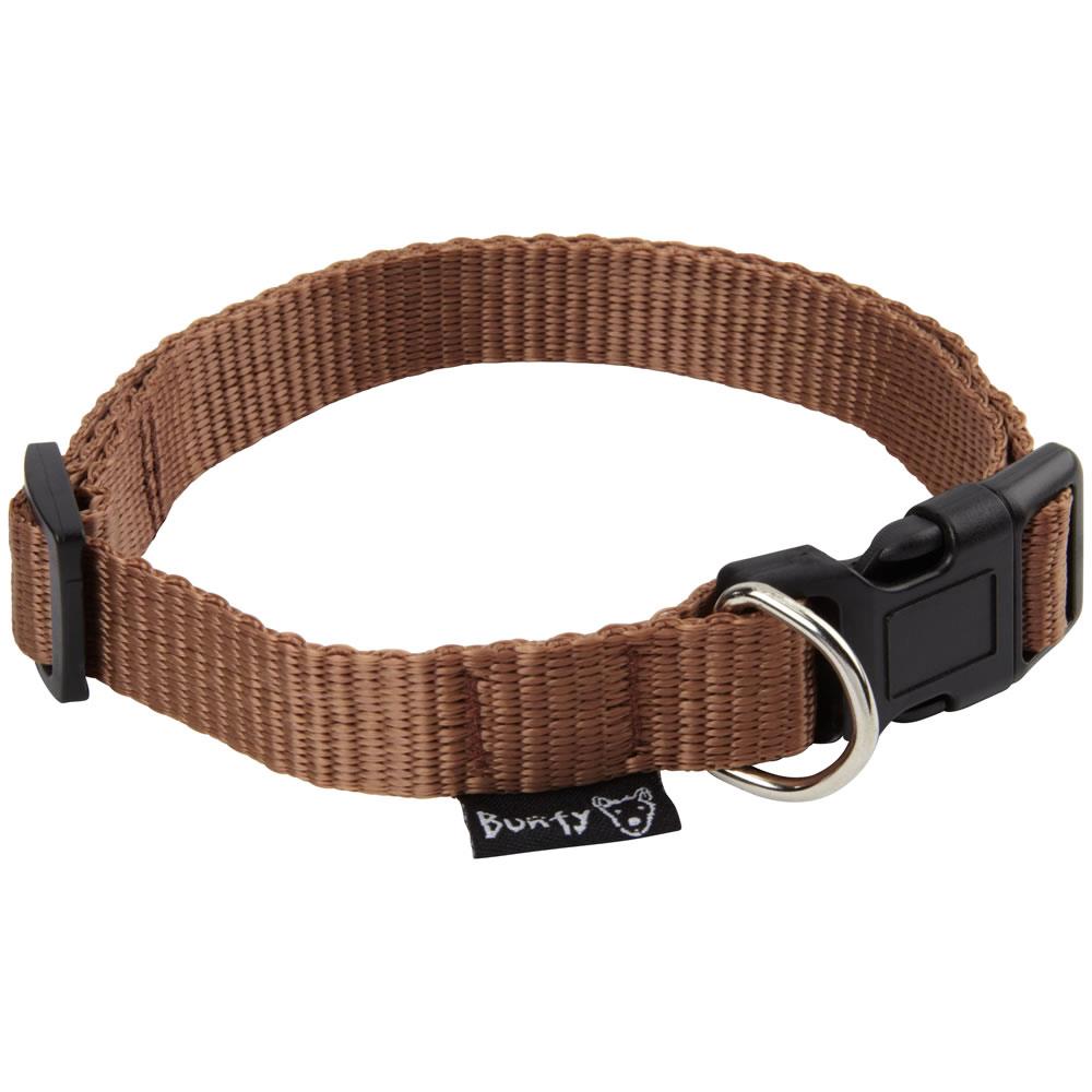 Bunty Adjustable Soft Fabric Dog Puppy Collar with Buckle and Clip for